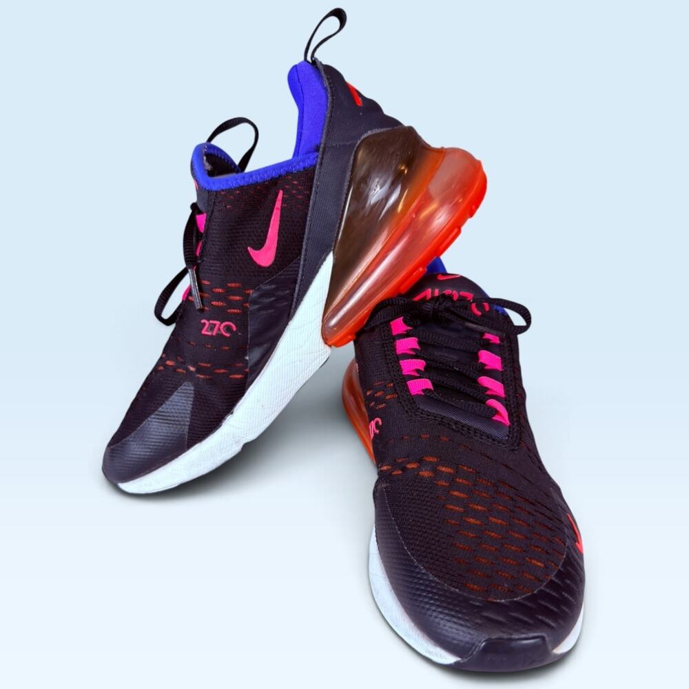 Nike Air Max 270 Women’s Black Pink Orange Size 9 DZ4407-600